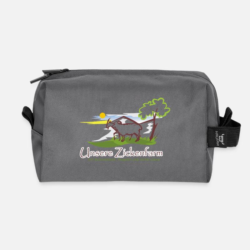 Zickenfarm Logo - Recycelte Kulturtasche - Anthrazit
