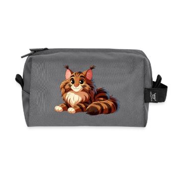 Maine Coon 14 - Recycelte Kulturtasche - Anthrazit - Vorne
