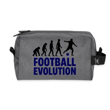 Football Evolution Sport Motif - Recycled Toiletry Zip Bag - anthracite - Front