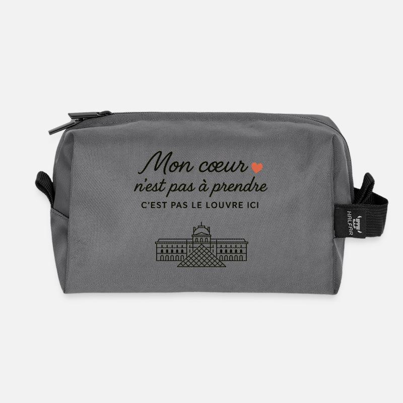 Mein Herz Louvre - Recycelte Kulturtasche - Anthrazit