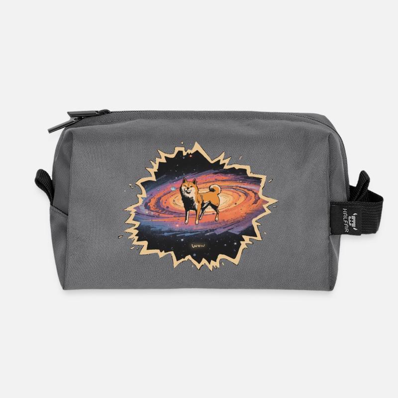 Shiba Kosmos Wow - Recycelte Kulturtasche - Anthrazit