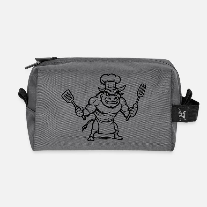 Taurus chef - Recycled Toiletry Zip Bag - anthracite