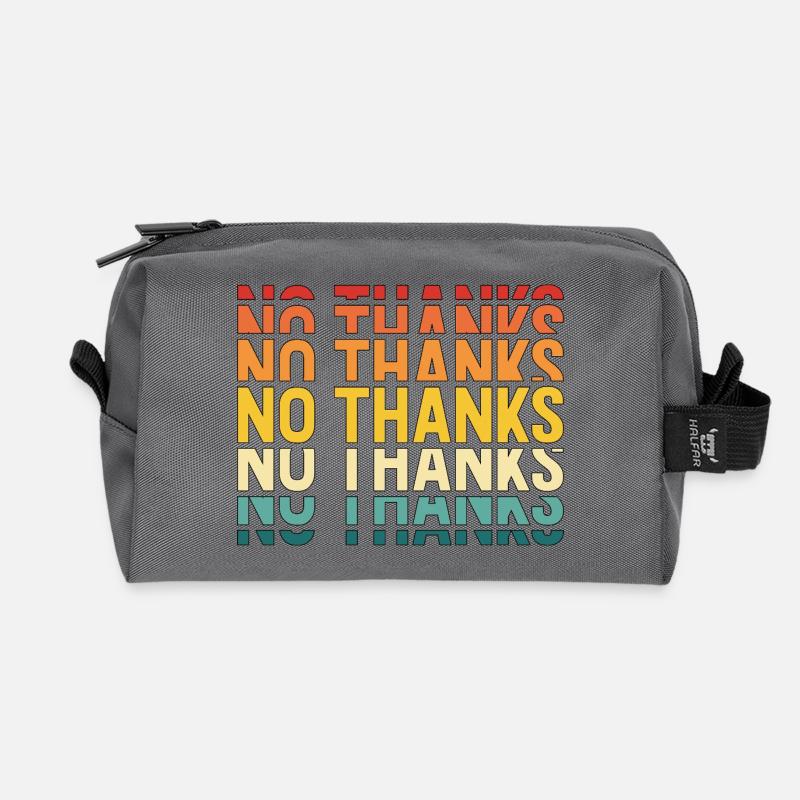 No Thanks - Recycelte Kulturtasche - Anthrazit
