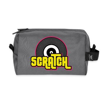 Scratch DJ Vinyl Record Graphic - Recycelte Kulturtasche - Anthrazit - Vorne
