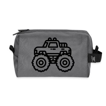 monster truck - Trousse de toilette en tissu recyclé - anthracite - Devant