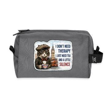 Tea and Silence - Recycelte Kulturtasche - Anthrazit - Vorne