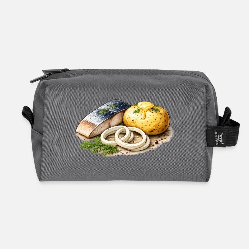 Jacket potato Selödka - Recycled Toiletry Zip Bag - anthracite