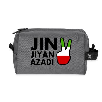 jin jiyan azadi - Recycled Toiletry Zip Bag - anthracite - Front