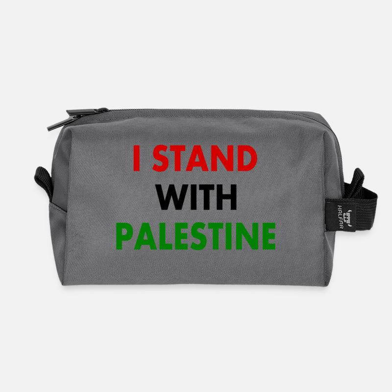 I stand with palestine - Recycelte Kulturtasche - Anthrazit
