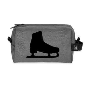 schlittschuh - Recycelte Kulturtasche - Anthrazit - Vorne