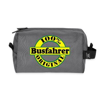 Busfahrer Bus Omnibus 100% Busfahrer Original(25) - Recycelte Kulturtasche - Anthrazit - Vorne