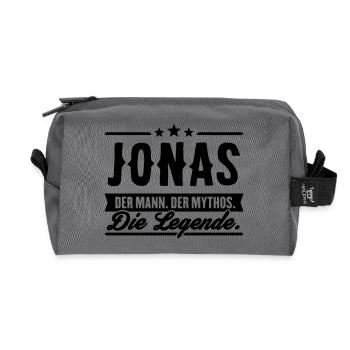 Man Myth Legend Jonas - Recycled Toiletry Zip Bag - anthracite - Front