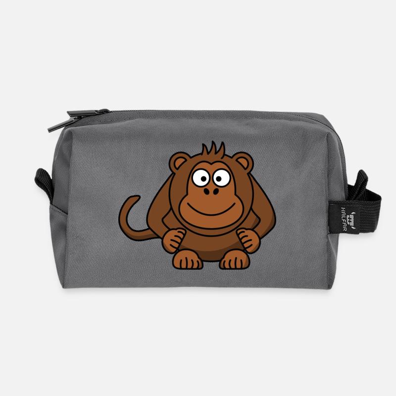monkey - Recycled Toiletry Zip Bag - anthracite