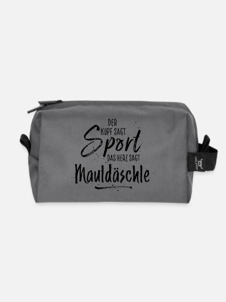 mauldäschle schwarz - Recycelte Kulturtasche - Anthrazit