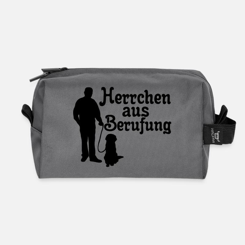 Herrchen aus Berufung, Hund, Tier, Geschenk - Recycelte Kulturtasche - Anthrazit