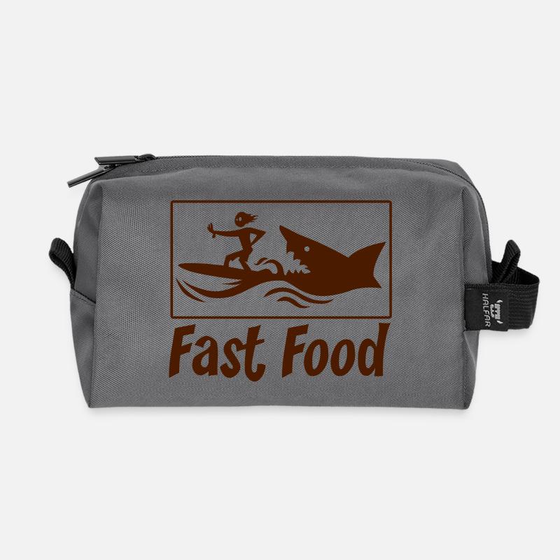 Fast food - Recycelte Kulturtasche - Anthrazit