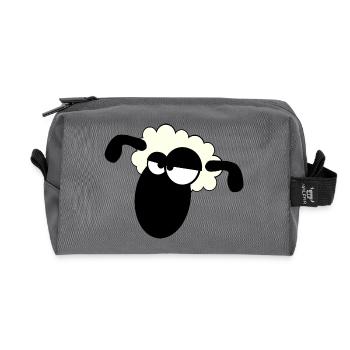 sheep mouton mouton lamb animal animaux6 - Trousse de toilette en tissu recyclé - anthracite - Devant