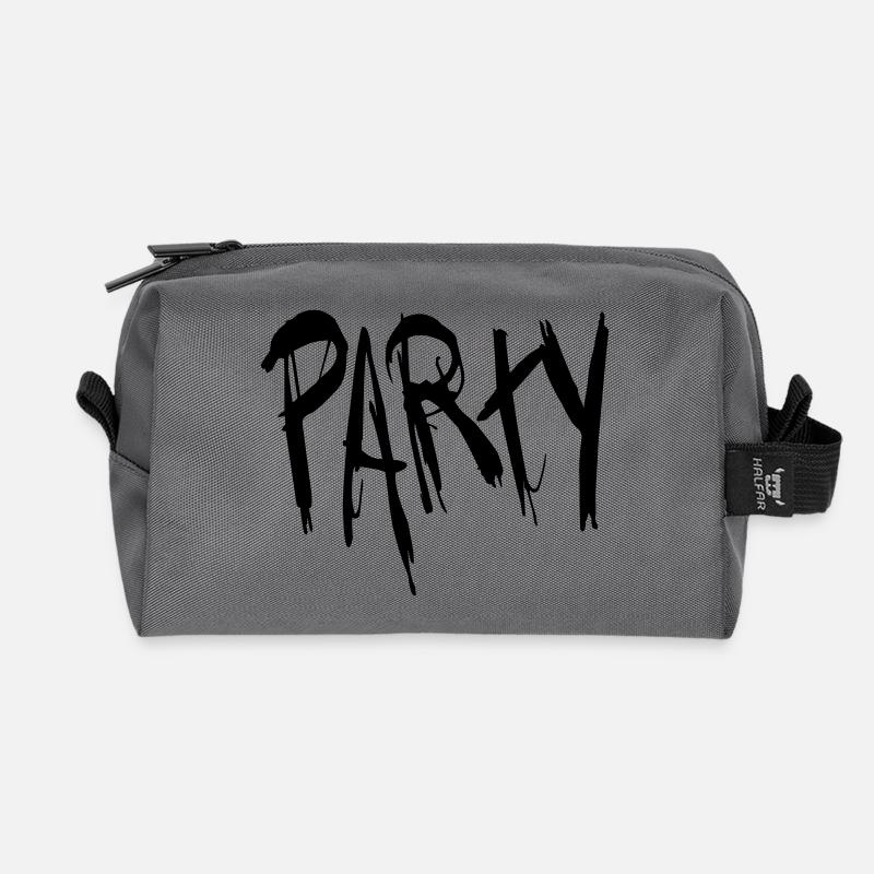 Party - Recycelte Kulturtasche - Anthrazit