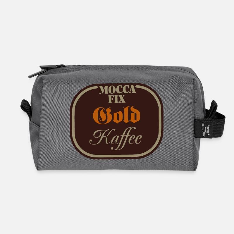 Mocca Fix Gold Kaffee - Recycelte Kulturtasche - Anthrazit
