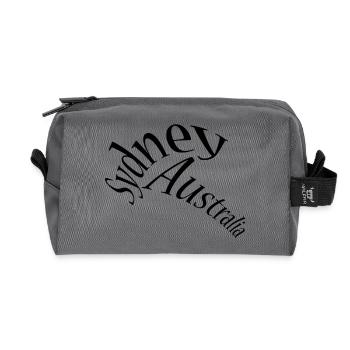 Sydney - Australia - Recycled Toiletry Zip Bag - anthracite - Front