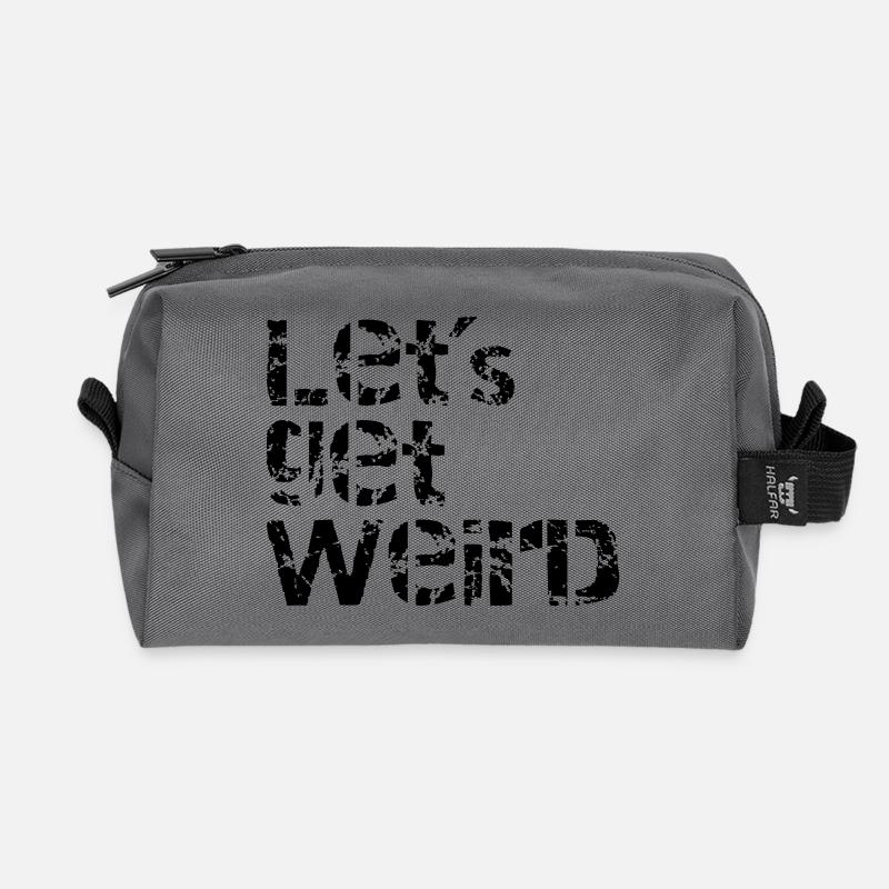 lets get weird - Recycelte Kulturtasche - Anthrazit