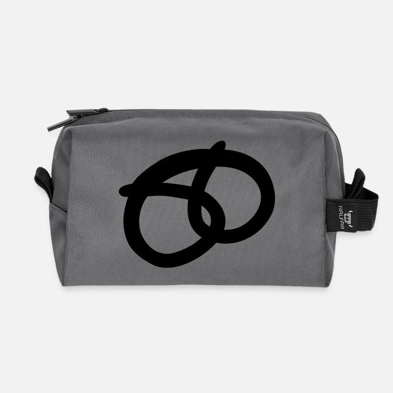 brezel__f1 - Recycelte Kulturtasche - Anthrazit