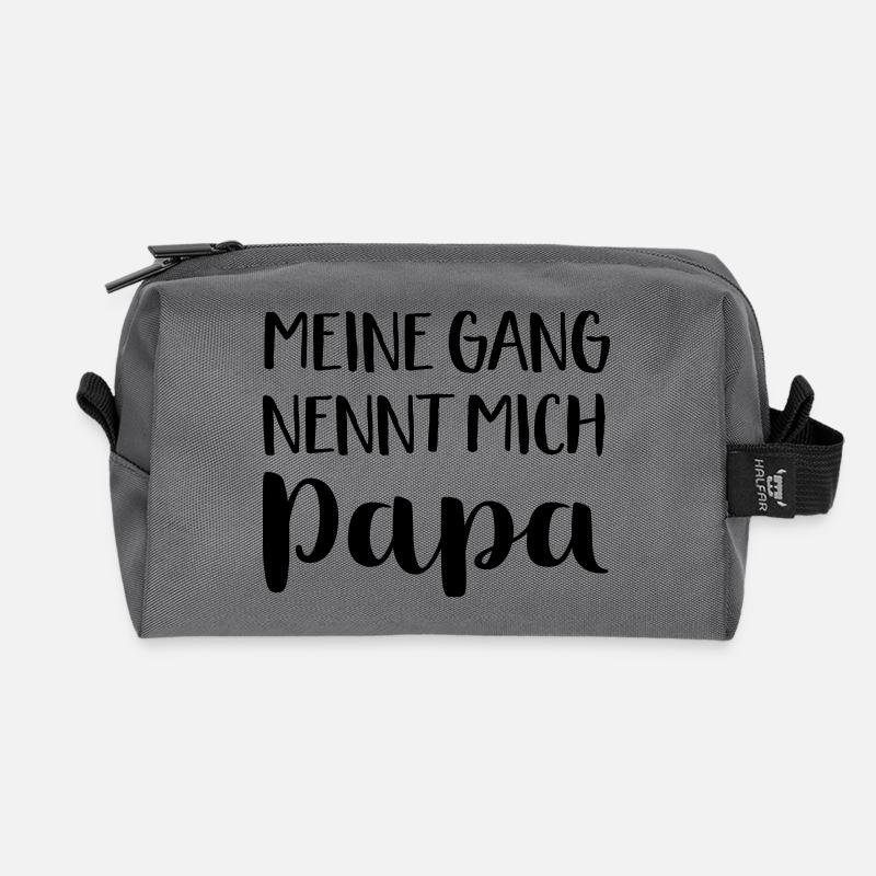Papa - Recycelte Kulturtasche - Anthrazit