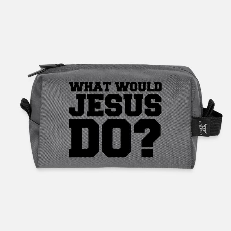 what_would_jesus_do_01 - Recycelte Kulturtasche - Anthrazit