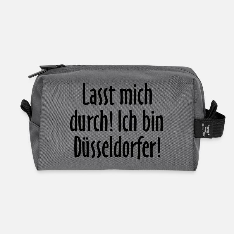 Lasst mich durch! Ich bin Düsseldorfer! - Recycelte Kulturtasche - Anthrazit