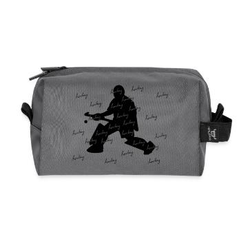 Hockey Goalie - Recycelte Kulturtasche - Anthrazit - Vorne