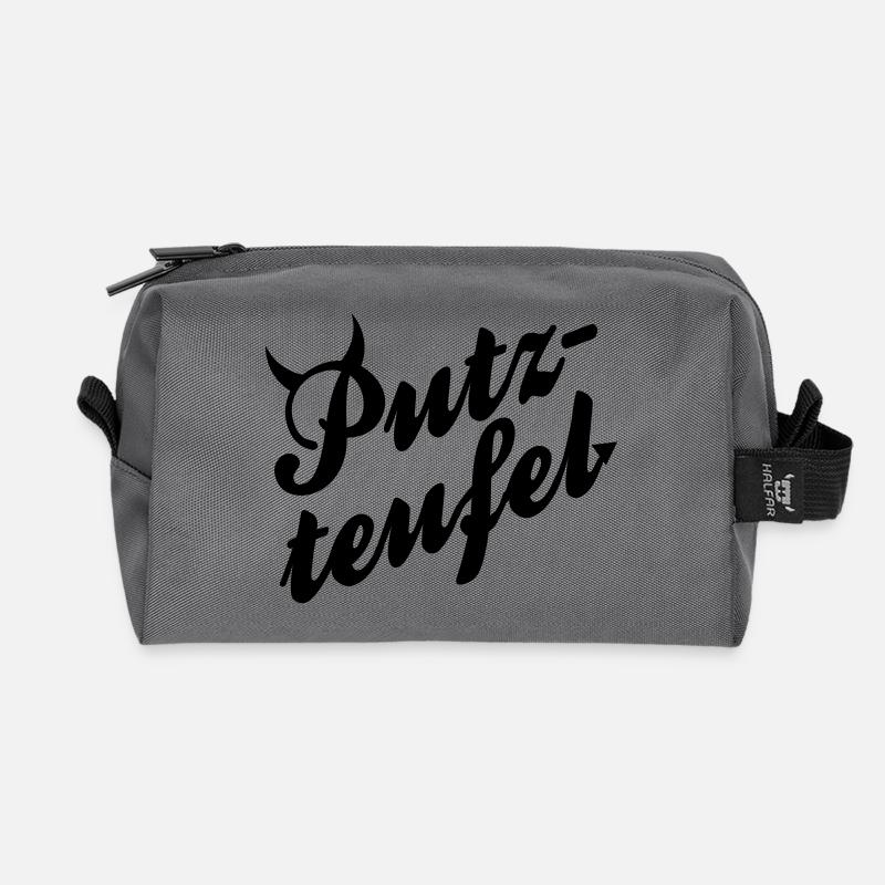 Putzteufel - Recycelte Kulturtasche - Anthrazit