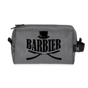 Chemise de barbier - Trousse de toilette en tissu recyclé - anthracite - Devant