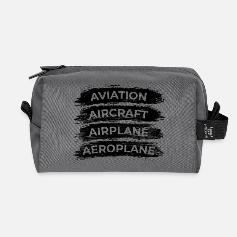 Plane Spotter Routine - Recycelte Kulturtasche - Anthrazit