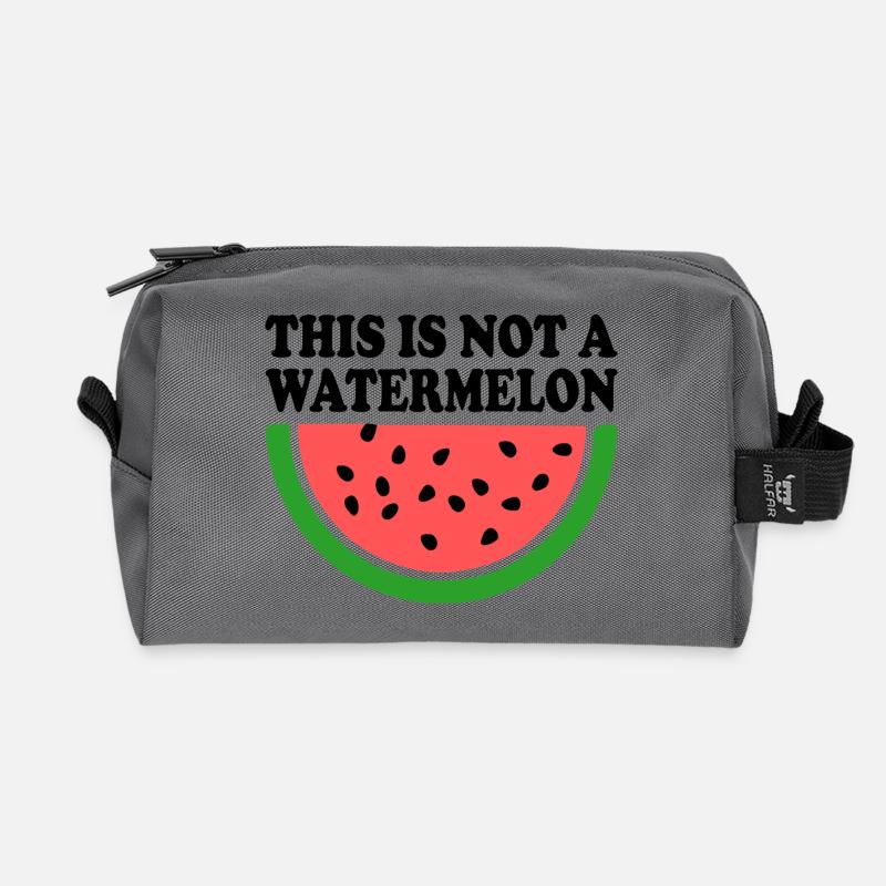 THIS IS NOT A WATERMELON - Recycelte Kulturtasche - Anthrazit
