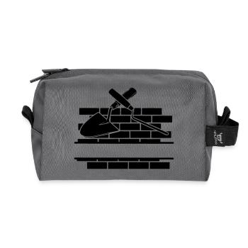 Fugennagel und Kelle mit Wand - Recycelte Kulturtasche - Anthrazit - Vorne