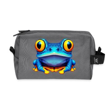Frog - Recycled Toiletry Zip Bag - anthracite - Front