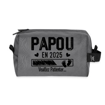 Papua im Jahr 2025 Zukunft Opa Geschenk - Recycelte Kulturtasche - Anthrazit - Vorne