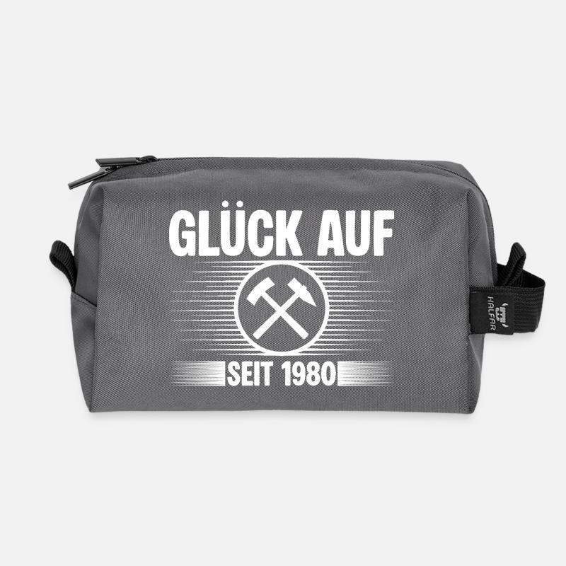 Glueck auf seit 1980 - Recycelte Kulturtasche - Anthrazit