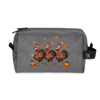 Thanksgiving Truthahn Baby - Recycelte Kulturtasche - Anthrazit - Vorne