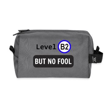 Niveau B2, mais pas idiot - Trousse de toilette en tissu recyclé - anthracite - Devant