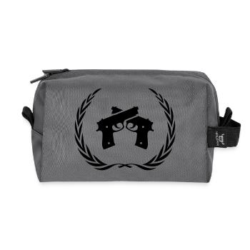 Pistole Symbol Kranz - Recycelte Kulturtasche - Anthrazit - Vorne