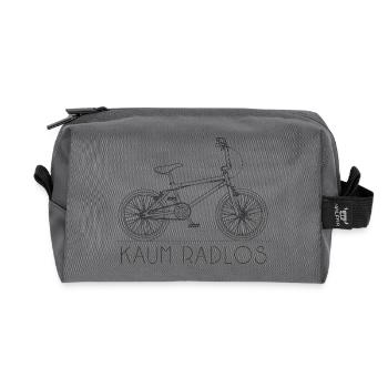 Kaum Radlos BMX Humor Wortspiel - Recycelte Kulturtasche - Anthrazit - Vorne