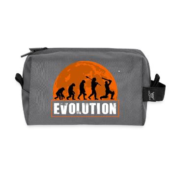 Entwicklung der Cricketspieler-Batsman-Silhouette - Recycelte Kulturtasche - Anthrazit - Vorne