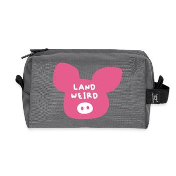 Agriculteur, agriculteur, agriculture : des expressions bizarres et sympas - Trousse de toilette en tissu recyclé - anthracite - Devant