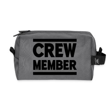 crew member - Recycled Toiletry Zip Bag - anthracite - Front