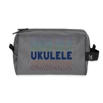 Ukulele typography - Recycled Toiletry Zip Bag - anthracite - Front