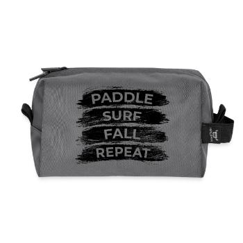 Paddle Surf Fall Repeat - Recycled Toiletry Zip Bag - anthracite - Front