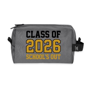 Logo des écoles de la promotion 2026 - Trousse de toilette en tissu recyclé - anthracite - Devant