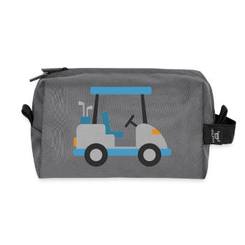 Blauer Golfwagen - Recycelte Kulturtasche - Anthrazit - Vorne