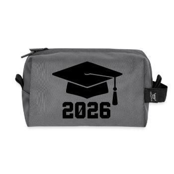 Doktorhut Abschluss 2026 Wappen - Recycelte Kulturtasche - Anthrazit - Vorne